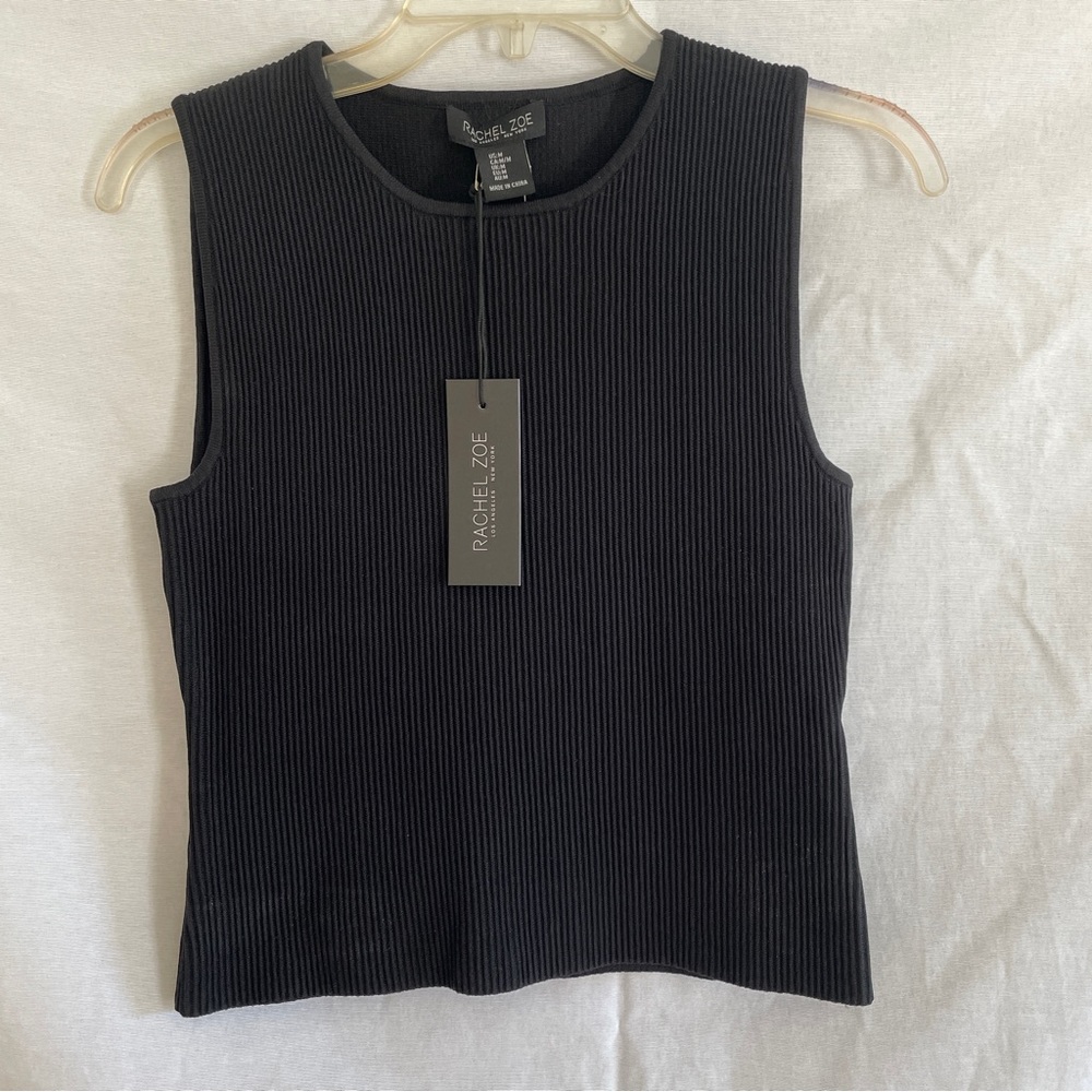 Rachel Zoe - black, ribbed tank - US medium
